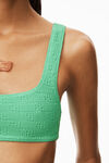 alexander wang bikini top in textured jacquard jersey mint julep
