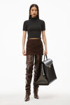 alexander wang 平纹针织褶饰迷你半身裙 brunette