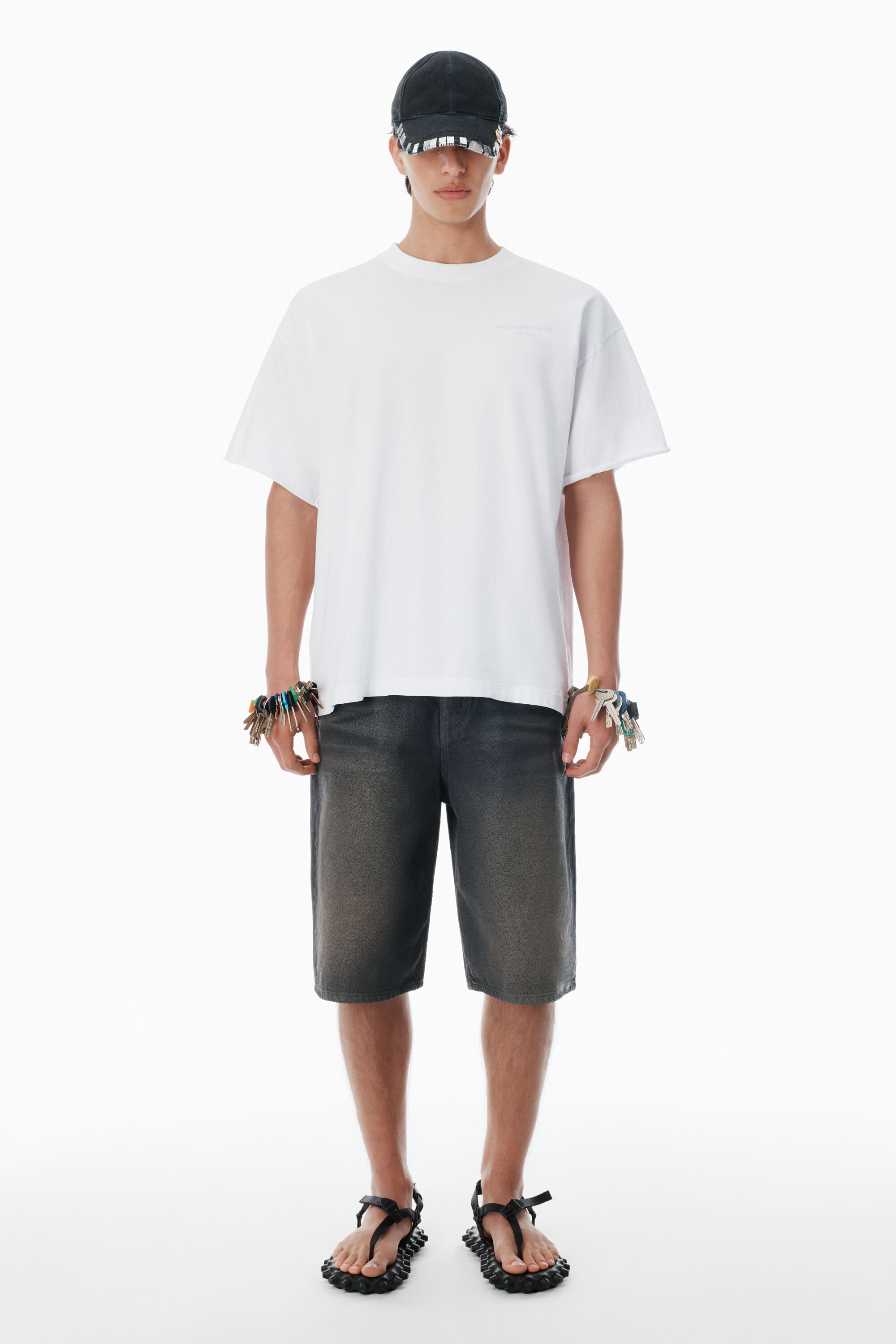 alexanderwang アレキサンダーワング ホワイト コットン ロゴ t