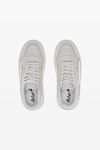 puff pebble leather sneaker with logo