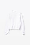 alexander wang ストラクチャードテリー パフロゴ スウェットシャツ white