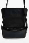 Alexander Wang black punch flap crossbody leather small