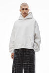 Alexander Wang vintage heather grey unisex hoodie in dense fleece