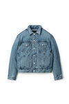PADDED TRUCKER JACKET IN DENIM
