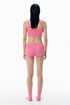 Alexander Wang lotus pink culotte rosa in maglia di cotone a nido d'ape