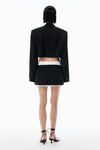 Alexander Wang black/white 黑色预造型金属配饰迷你半身裙