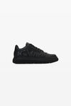 alexander wang puff pebble leather sneaker with logo black