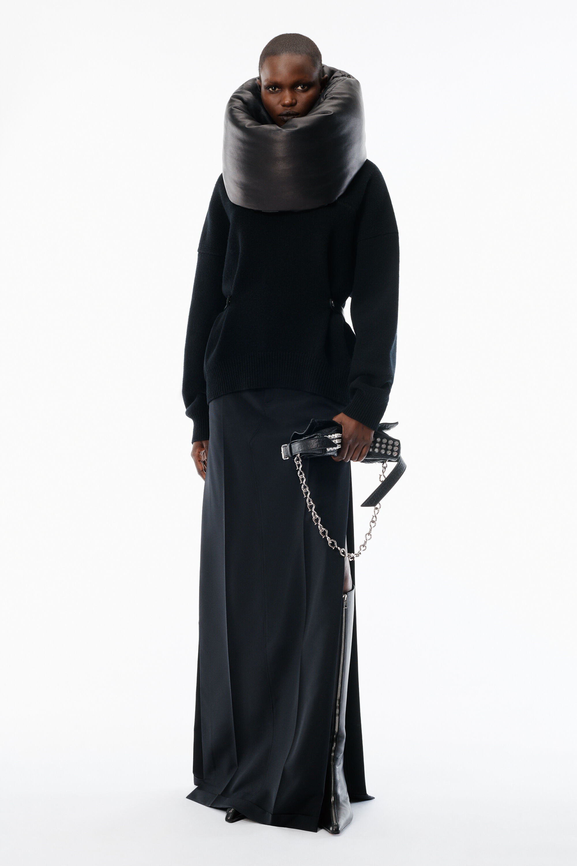 アレキサンダーワン　ミニスカート　黒 alexanderwang アレキサンダーワング ロゴエラスティック ミニ