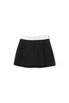 alexander wang 羊毛精裁褶裥短裤 black