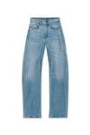 Alexander Wang classic light indigo 高频徽标装饰铰接牛仔裤
