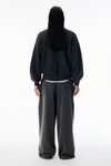 Alexander Wang charcoal charcoal wool-blend henley pullover