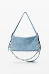 Alexander Wang blue ricco中号皮革拷花翻盖包