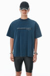 Alexander Wang washed navy navy cotton oversized logo tee