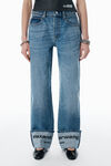 Alexander Wang vintage medium indigo indigo logo-embroidered mid-rise jeans