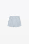 alexander wang kids classic boxer short in compact cotton xenon blue