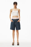 alexander wang scoop neck tank in stretch viscose knit soft white