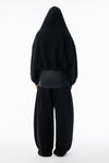Alexander Wang black black veil zip-up hoodie