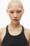 Alexander Wang washed black classic racer tank in ribbed cotton