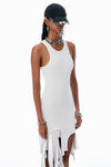 Alexander Wang white white cotton deconstructed minidress