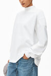 alexander wang 日系平纹针织半高领上衣 white