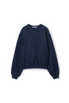 alexander wang puff logo sweatshirt in glitter terry nine iron