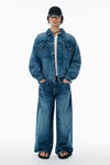 Alexander Wang vintage medium indigo 靛蓝色马克笔印花牛仔裤
