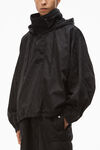 alexander wang 提花尼龙半拉链运动夹克 black