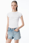 Alexander Wang white crystal dégradé logo cotton baby tee