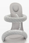 alexander wang julie 尼龙凉鞋 reflective grey