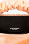 alexander wang scrunchie 缎面迷你手袋 faded neon orange