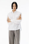 Alexander Wang white white cotton slashed sleeve shirt