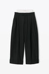 alexander wang layered tailored trouser in wool blend black