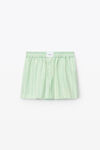 alexander wang classic boxer shorts in cotton oxford spring bud