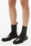 Alexander Wang black throttle 小牛皮踝靴