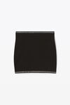 alexander wang コンパクトナイロン クリスタルトリム ミニスカート black