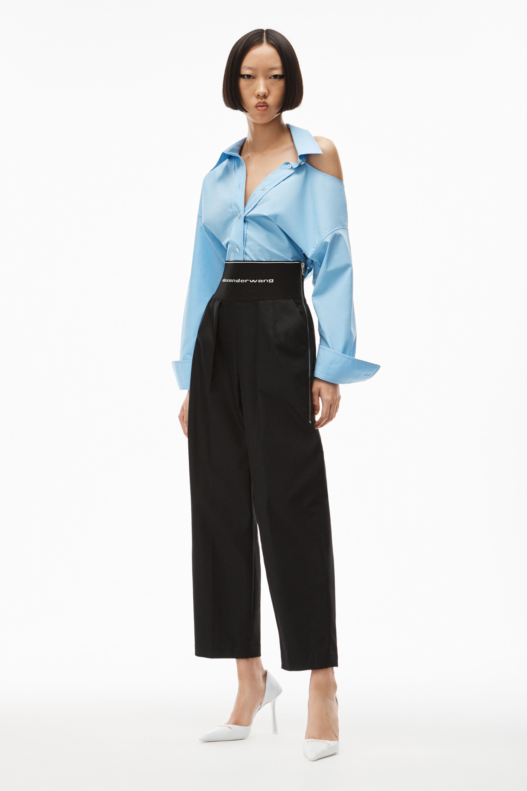 alexander wang logo pants