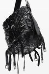 alexander wang lock medium crackle leather hobo black