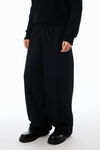 Alexander Wang black mid-rise boxer panel pant relaxed