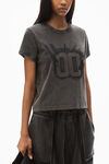 Alexander Wang charcoal 00 图案装饰棉质环领 t 恤