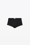 Alexander Wang black crystal hotfix short in waffle knit