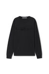 Alexander Wang black ユニセックス ディストレストロゴ コットンジャージー ロングスリーブ tシャツ