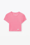 Alexander Wang lotus pink 粉色棉质短款婴儿 t 恤