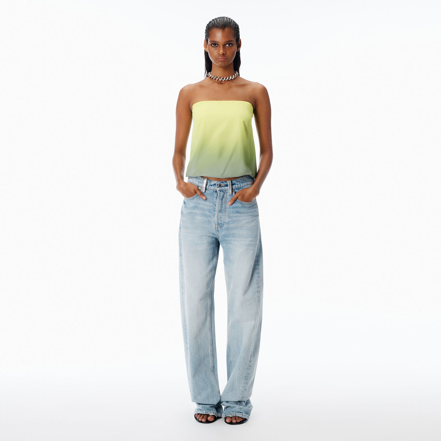 Alexander Wang Float Relaxed Jean In Blue