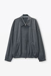 Alexander Wang dark grey melange dark grey logo track jacket