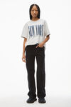 alexander wang ny 发泡图案密织平纹针织 t 恤 light heather grey