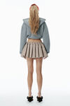 Alexander Wang khaki box-pleated mini skirt