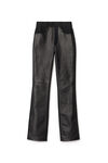 HIGH-WAISTED PANT IN LEATHER AND JERSEY