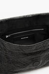 Alexander Wang black black leather ricco medium flap bag