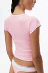alexander wang リブコットン ショートスリーブtシャツ light pink