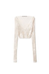 V NECK CARDIGAN IN SEQUIN NYLON